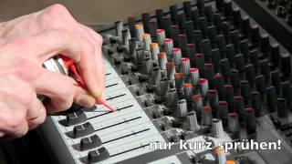 Behringer PMP3000, Xenyx 2442FX/USB how to clean channel fader, tutorial