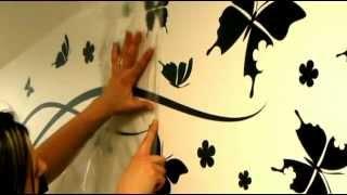 Wall decals ambiance-live.com - How to apply a sticker with transfer film