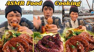 ASMR Seafood Mukbang | Cooking Delicious Octopus and Eating Feast | Asian Food Vlog 2025