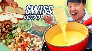 First Time Trying “SWISS HOTPOT” Fondue & Raclette in Geneva Switzerland