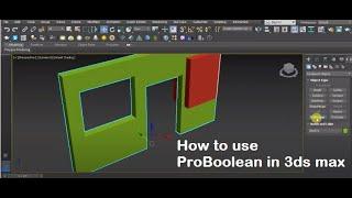 How to use ProBoolean for subtraction in 3ds max