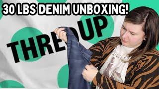 ThredUp 30LBS denim UNBOXING! | Was it worth it?