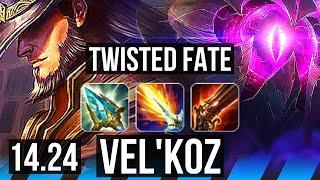 TWISTED FATE vs VEL'KOZ (MID) | 4/2/8 | NA Master | 14.24