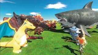 TEAM FIRE VS TEAM WATER - FIRE WATER WAR - ARBS MODS - Animal Revolt Battle Simulator