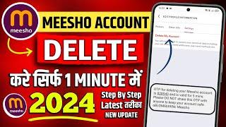 meesho account delete kaise karen 2024 | how to delete meesho account