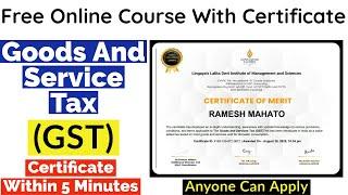 GST Free Certification | Goods And Service Tax | Free Certificate