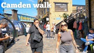 CAMDEN MARKET WALKING TOUR || GOOD SUNNEY DAY || BUSY WALKING || 4K[HDR]#londonwalking