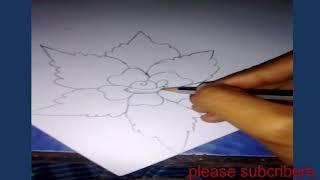 How to Draw pictures.Bangla Tutoria..bangladesh arits beautiful rose arits.........