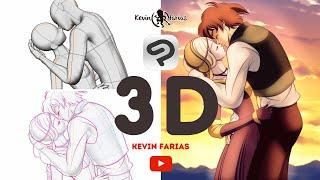 DIBUJA con las POSES 3D en Clip Studio PAINT | Kevin Farias