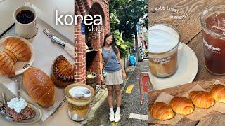 korea vlog | salt bread bakeries, coffee, haircut/perm @ chahong, shopping, stationary, photo booths