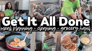 GET IT ALL DONE WITH ME | Cleaning, Meal Planning + Grocery Shopping | Busy Mom Motivation
