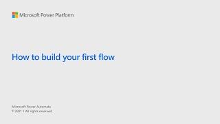 How to build your first flow