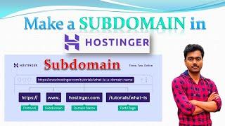 How to Make a Subdomain in Hostinger | Hostinger | S Blogger