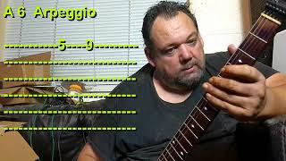 part 4: MINI Guitar Lesson:6 chord arpeggio you can add to your p[laying