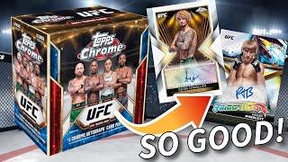 UFC CARDS ARE INSANE! (CRAZY AUTO PULL) 2024 Topps Chrome UFC Mega Box Review!