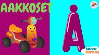 Aakkoslaulu | Aakkoset | Mopo Matias | Suomen kielen aakkoset | Piirretyt | lastenlaulut