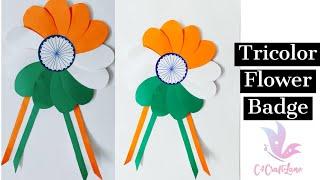 independence day craft | tri color craft|tricolour badge making| |tricolor badge|Republic day craft