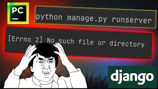 Запуск сервера python manage.py runserver Django без перехода в папку проекта в терминале PyCharm