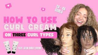 HOW TO USE A CURL CREME ON THREE HAIR TYPES | SEEN Curly Creme