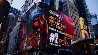 Alexandre Sarr Billboard in Times Square