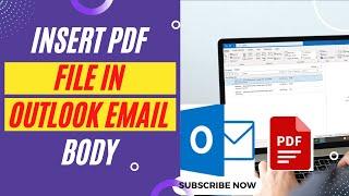 How to Paste PDF in Outlook Email Body | How To Insert PDF File In Outlook Email Body