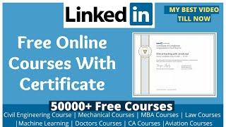 FREE LinkedIn Learning Courses With Certificate | Degree Courses | Short Online Courses