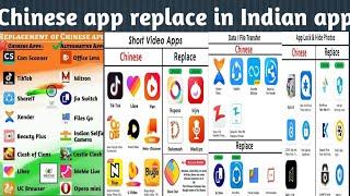 Chinese app replace in Indian app / safe Chinese app alternatives Indian app /Chinese app ka replace