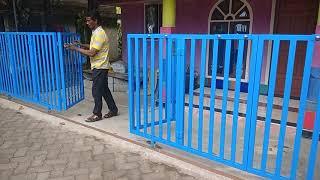 Low cost slide folding gate