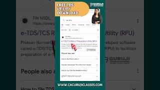 TDS return filing free utility #shorts #caguruji