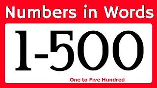 1 to 500 Number Names | Numbers in Words 1 to 500 in English