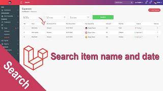 Laravel 9 Search name and date in Expenses Sale | HR  System