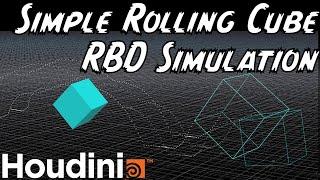 Simple Rolling Cube Simulation (Supplementary explanation for Camera Tracking) in Houdini