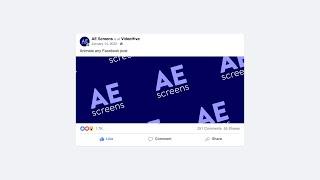 Facebook Post UI – After Effects Template