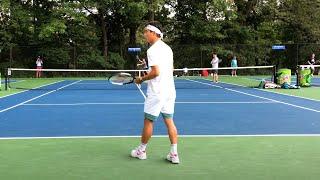 Kei Nishikori - Court Level Practice w/ James Duckworth, Washington, DC (4k 60fps)