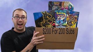 Celebrating 200 subscribers with $200 of Pokemon cards
