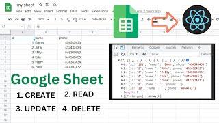 Read Google Sheet in React JS | Google Sheet CRUD in JavaScript | Easy Tutorial