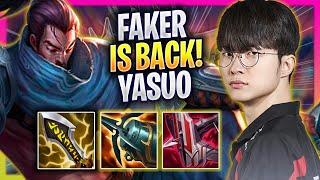 FAKER IS BACK TO KOREA SOLOQ WITH YASUO! - T1 Faker Plays Yasuo MID vs Tristana! | Season 2024