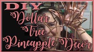 DIY Dollar Tree Geometric "Wire" Pineapple Wall Decor