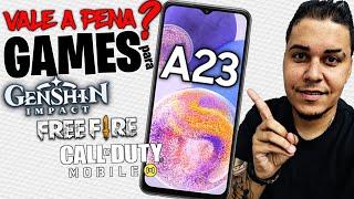 GALAXY A23 É BOM PARA JOGOS? TESTE DE GENSHIN IMPACT - FREE FIRE - COD MOBILE