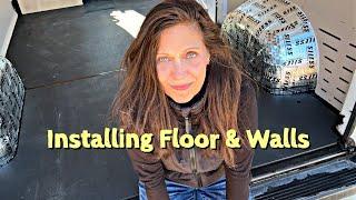 Van Build | (Quick Floor & Wall Install (Ep. 5 Ram Promaster 136" High Roof)