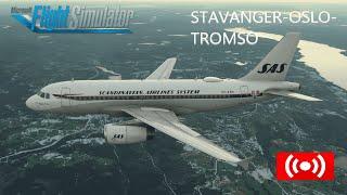 MFS2020 Stavanger to Oslo to Tromso SK4022/4420 A319