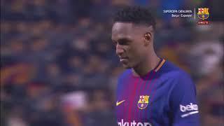 Yerry Mina DANCE after his 1st GOAL for Barça