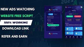 New Ptc Ads Watching Website Script With Admin Panel Download Link || Ads Watching Website