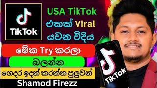 USA Tiktok Account එකක් Grow කරන්නේ මෙහෙමයි | Viral Views