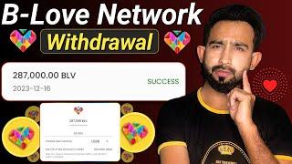 B Love Network 287000 BLV Token Withdrawal with 1% USDB Gas Fee