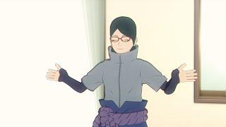 Sarada wears Sasuke's outfits...