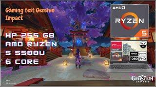 Genshin Impact | Gaming test | HP 255 G8 | AMD Ryzen 5 5500-U | 6 Core