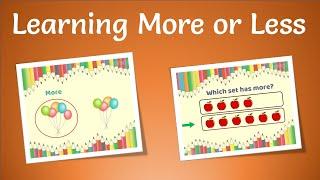 Teaching More or Less Concept for Preschoolers and kids