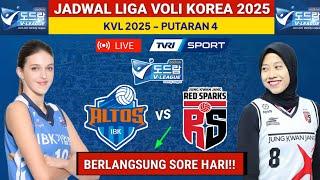 Jadwal Liga Voli Korea 2025: IBK Altos vs Red Sparks - Klasemen Terbaru - Megawati TopSkor putaran 4