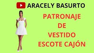 PATRONAJE DE VESTIDO ESCOTE CAJÓN